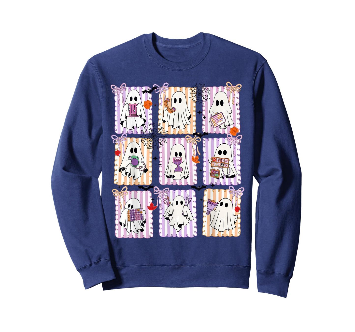 Retro SLP Ghost Halloween Speech Therapy Coquette Bow T-Shirt