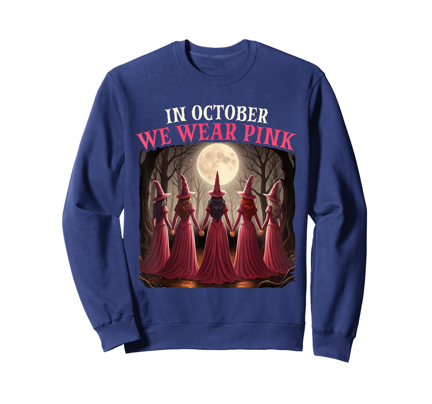 in October We Wear Pink - Halloween Breast Cancer Awerness T-Shirt