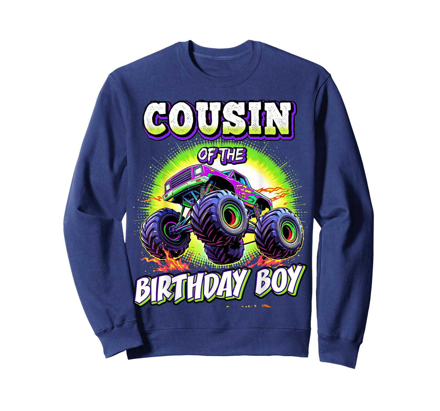 Cousin of the Birthday Boy Monster Truck Birthday Party T-Shirt