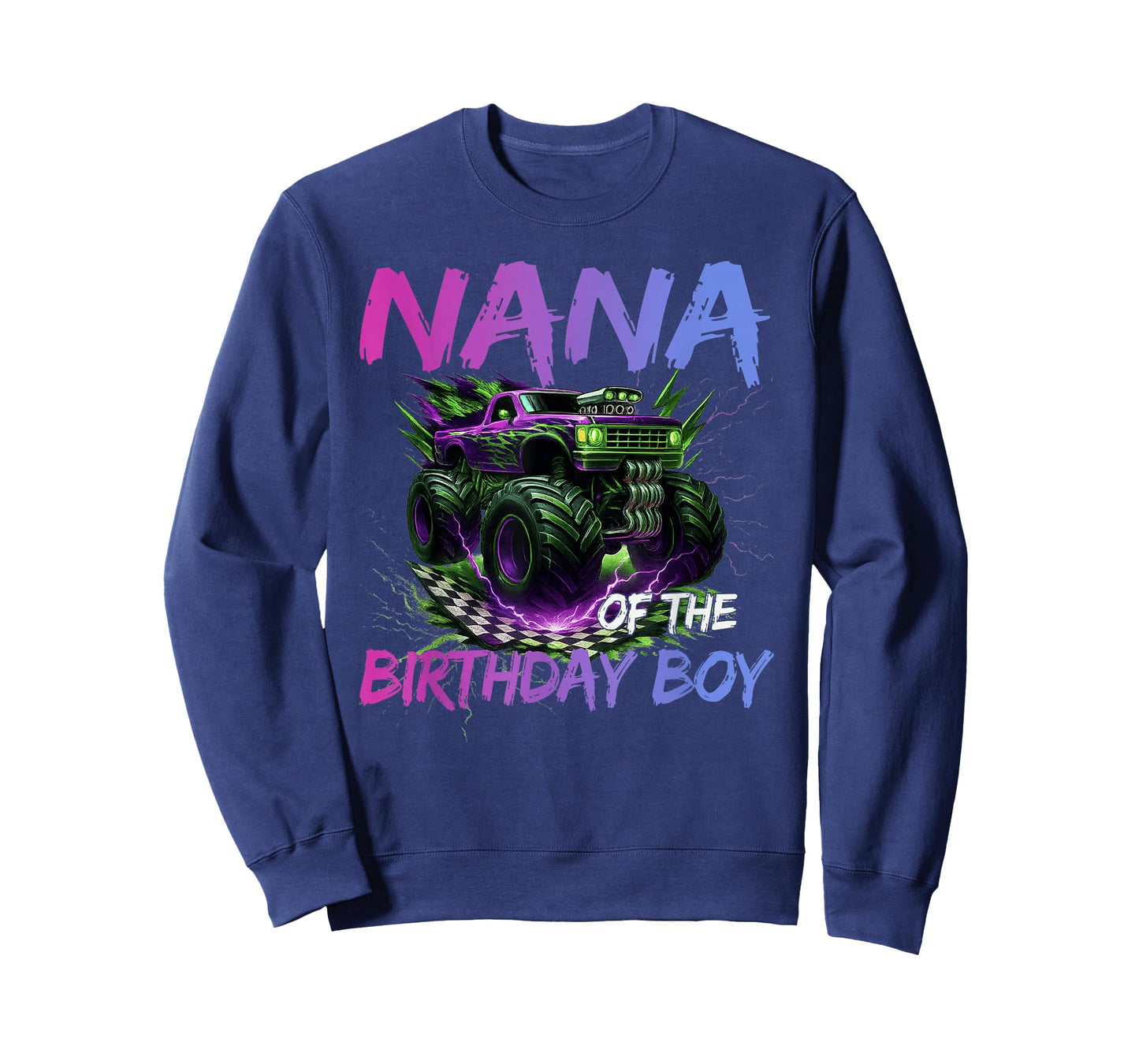 Nana of The Birthday Boy Monster Truck Birthday T-Shirt