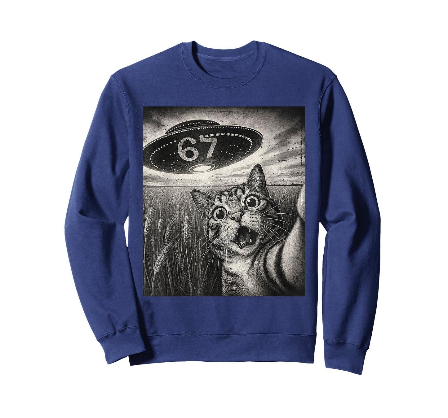 67 Meme Cat Selfie UFO T-Shirt
