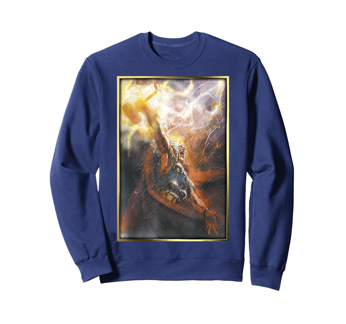 Marvel Thor God of Thunder Mjolnir Lightning Graphic T-Shirt T-Shirt