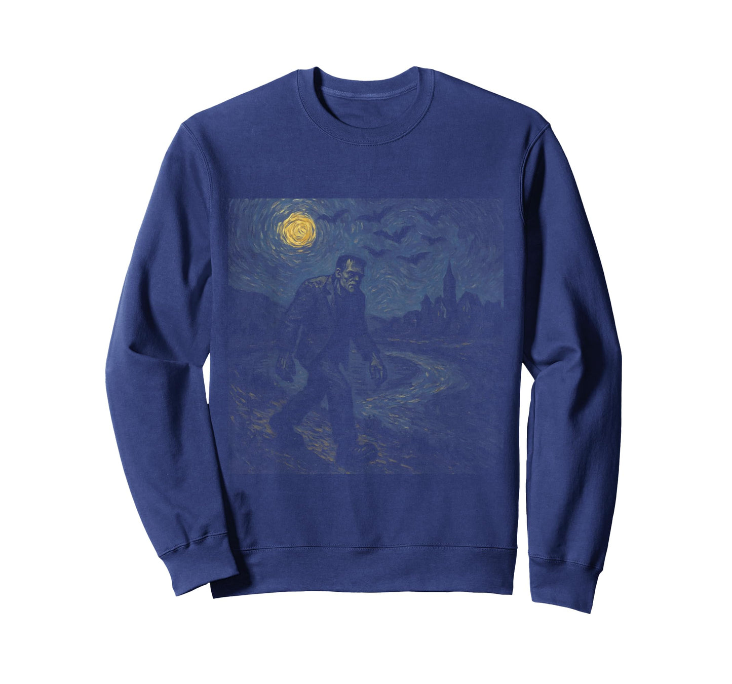 Frankenstein Starry Night - Funny Van Gogh Halloween T-Shirt