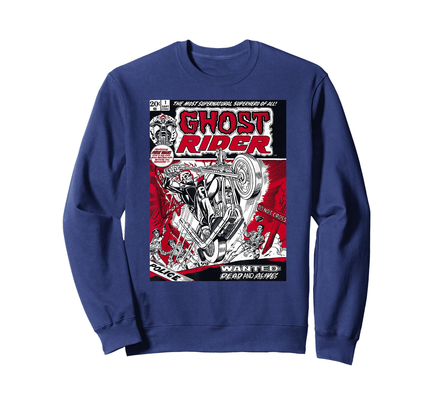 Marvel Ghost Rider Comic Book Cover Print T-Shirt Small