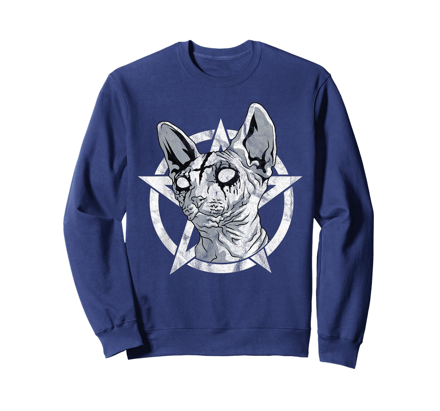Black Metal Sphynx Cat Goth and Death Metal Sphinx Occult T-Shirt
