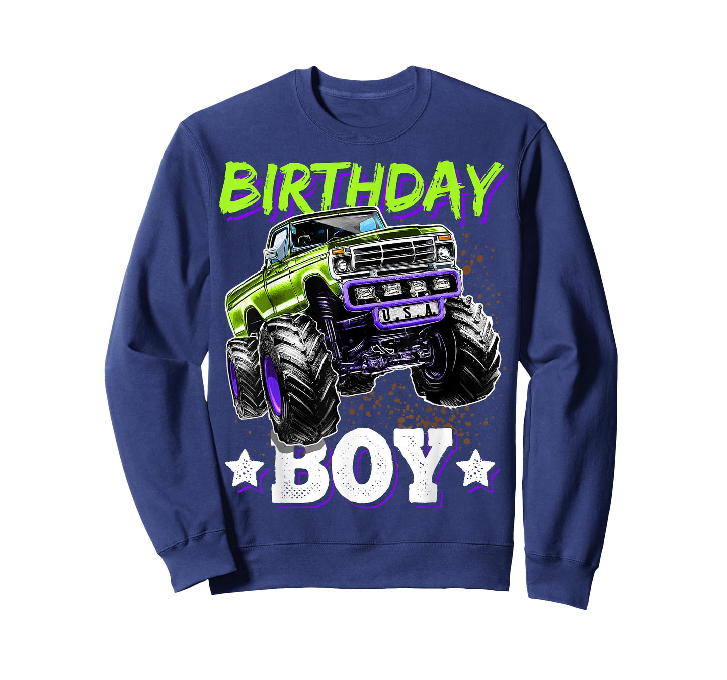Birthday Boy Monster Truck Birthday Party Gift for Boys Kids T-Shirt