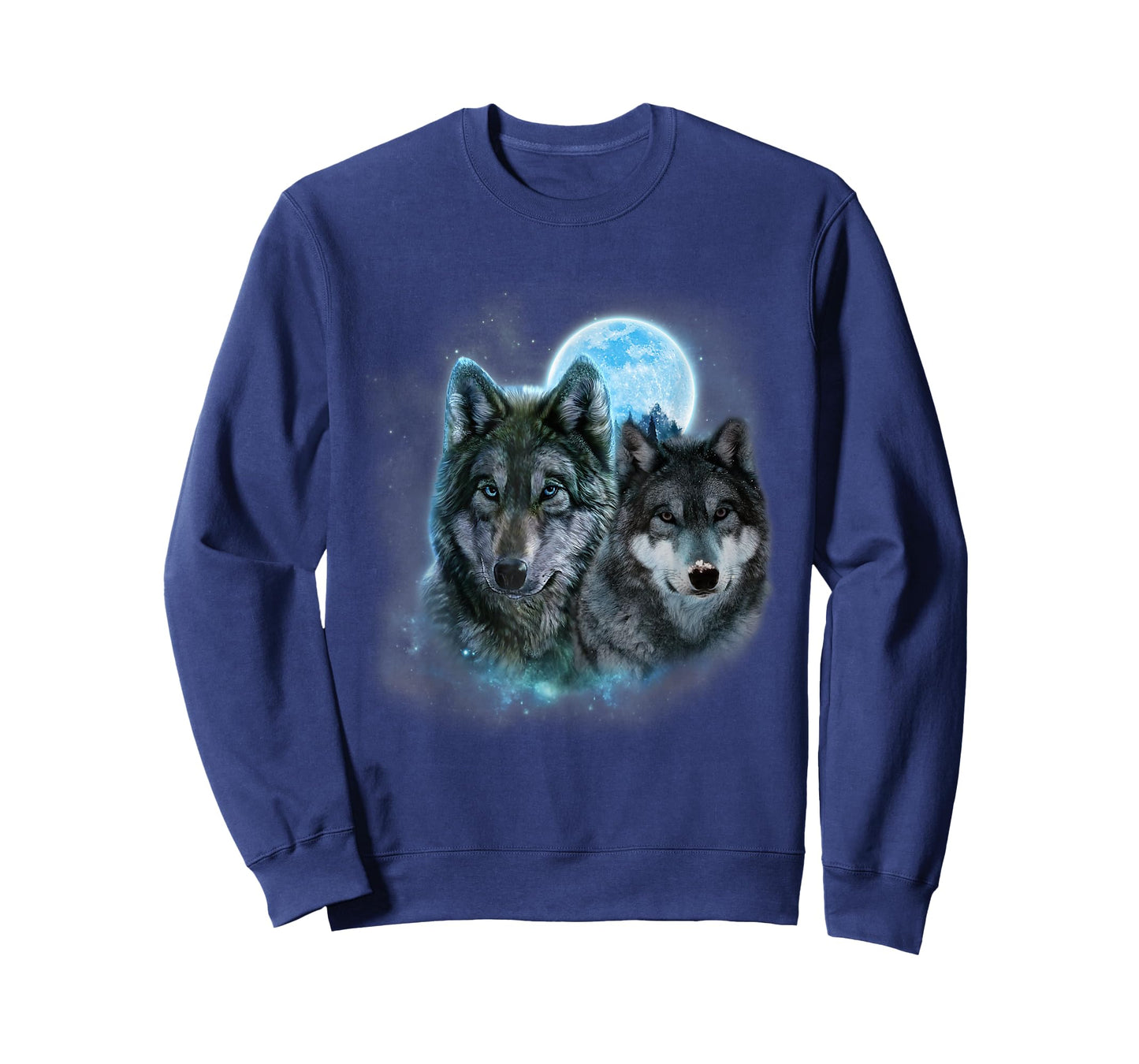 Two Wolves Howling In The Dark at the Moon Halloween Costume T-Shirt