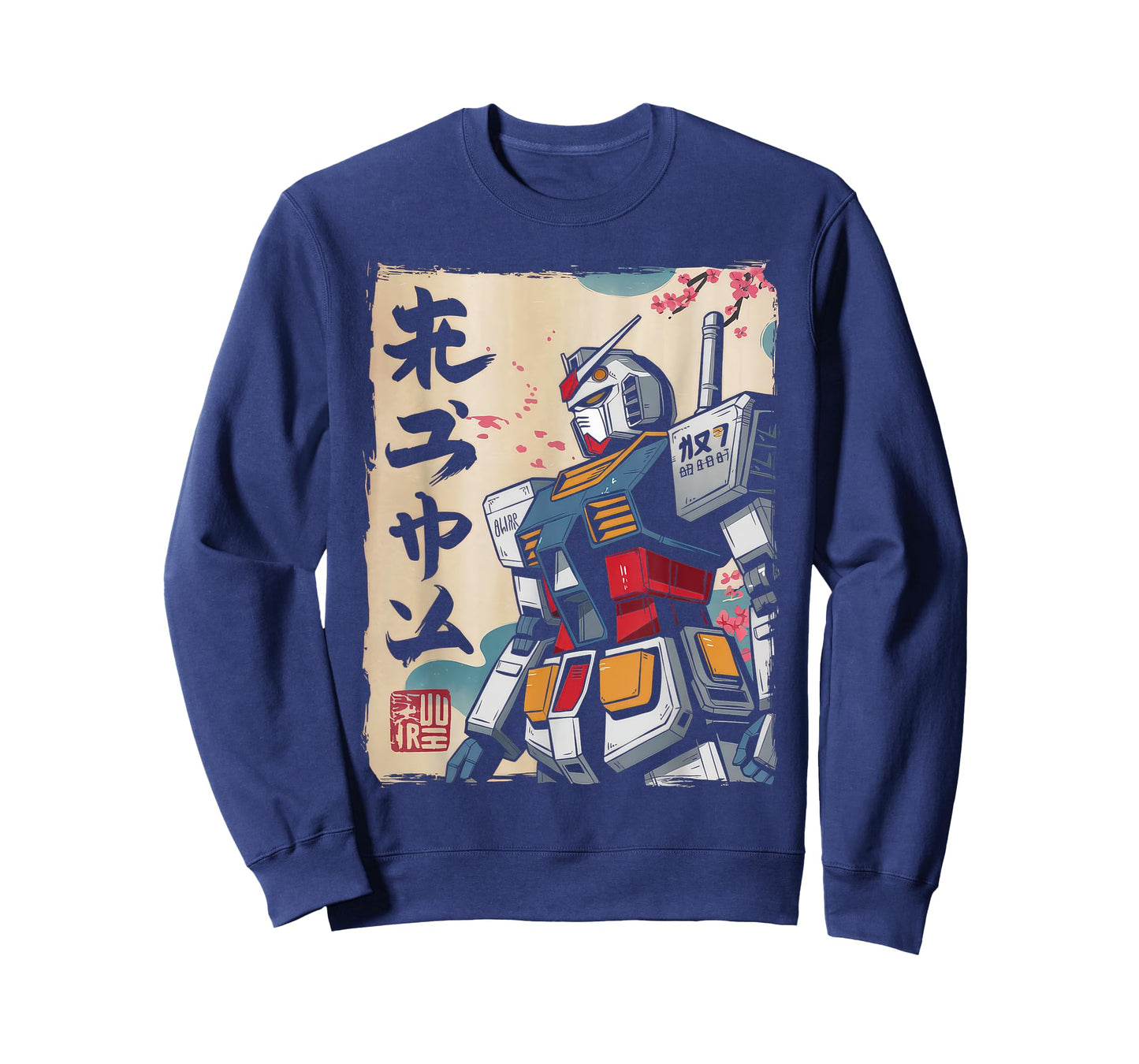 Mecha Tshirt Japanese Mecha Robot Head Anime Art Ukiyo-E T-Shirt