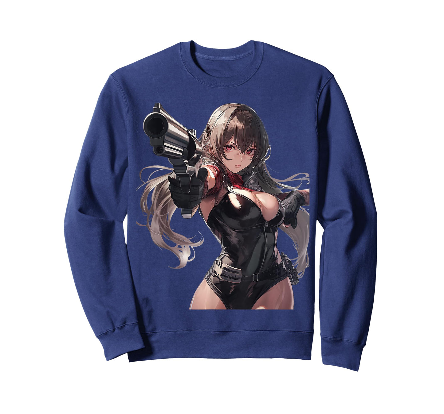 Dinosaurus Rekx Anime Waifu Graphic T-Shirt, Small, Black