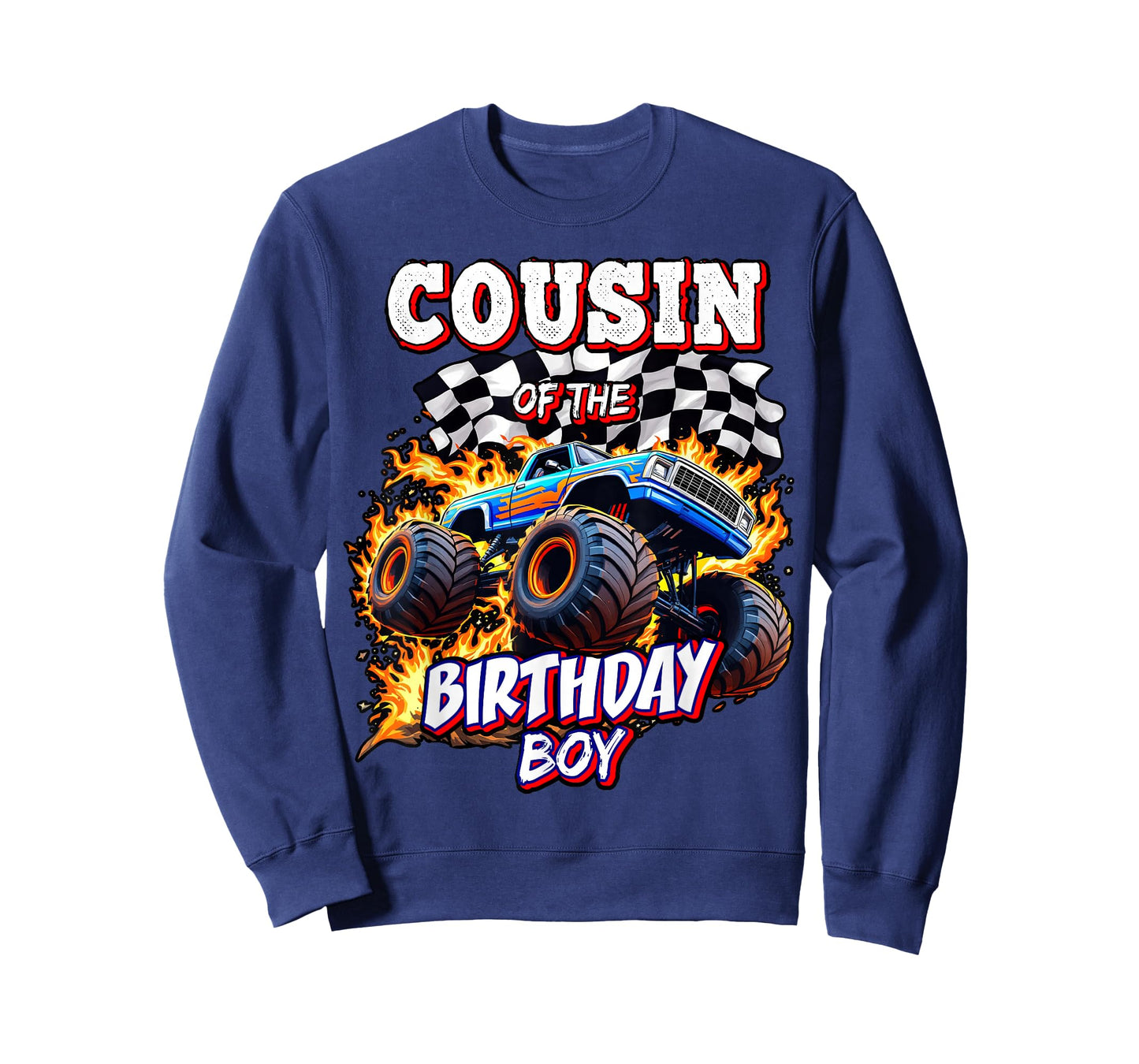 Cousin of the Birthday Boy Monster Truck Birthday Party T-Shirt