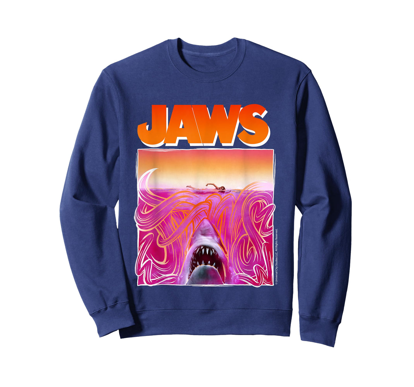 Jaws 2025 Retro Wave Shark Jaws Art T-Shirt