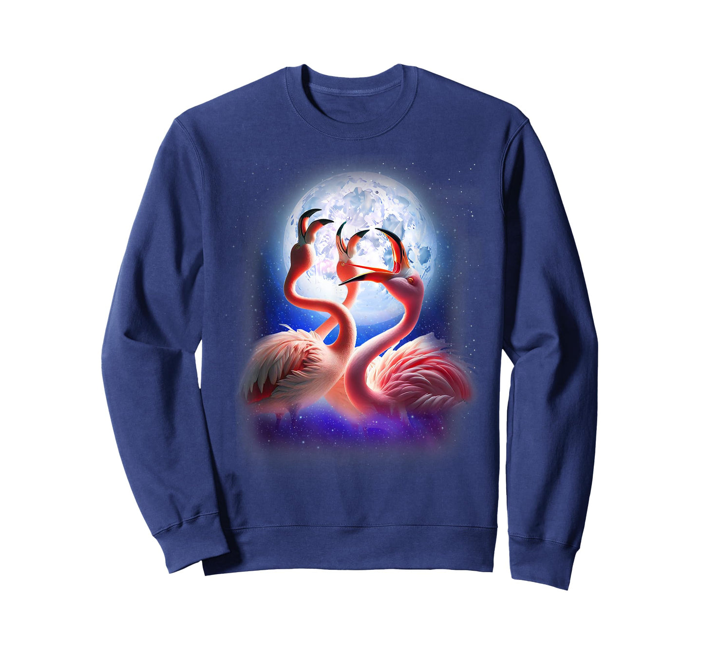 3 Flamingos Howling At The Moon Funny Pink Flamingo Lover T-Shirt