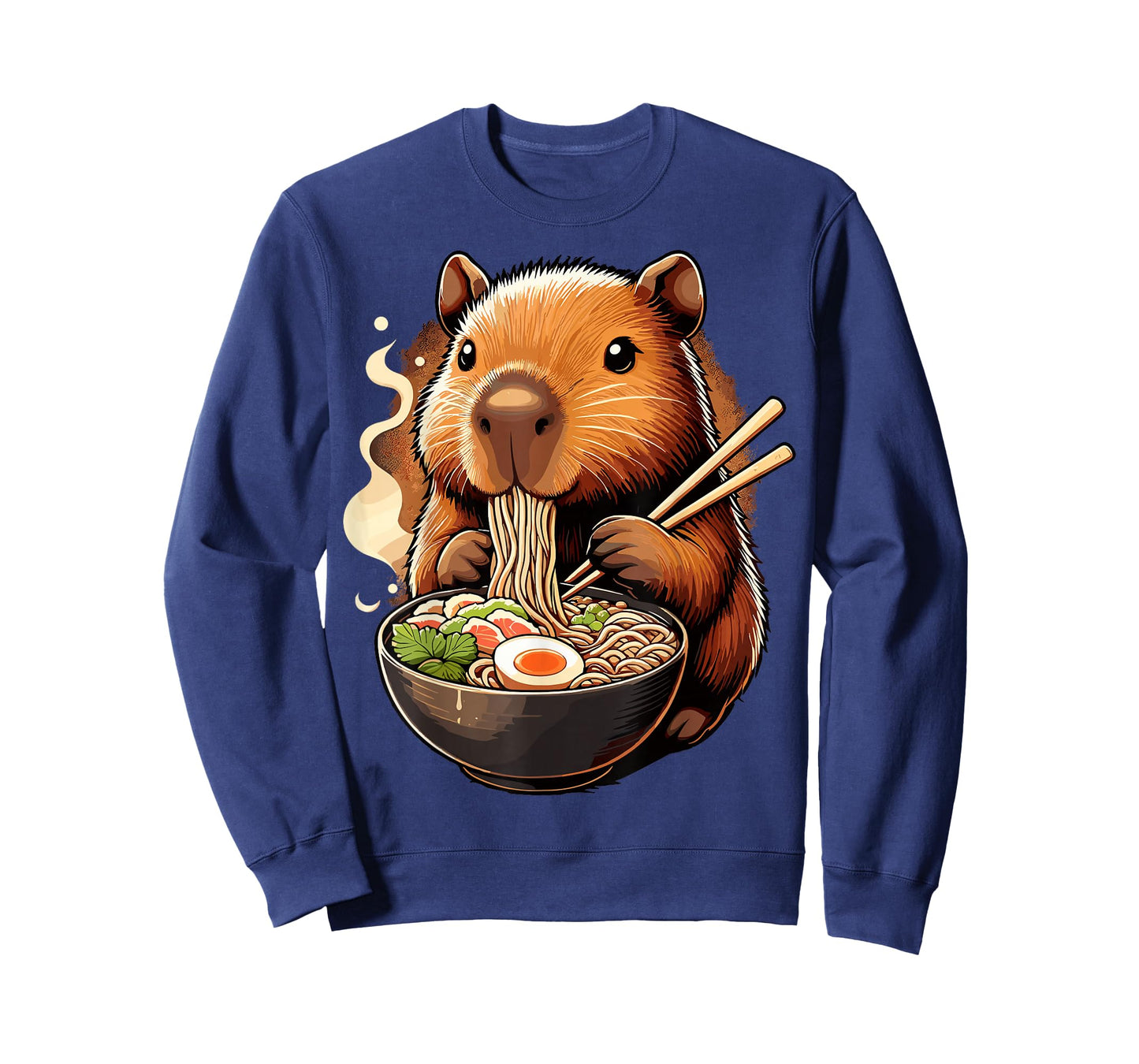 Capybara Eats Ramen Noodles Cute Capybara Ramen T-Shirt