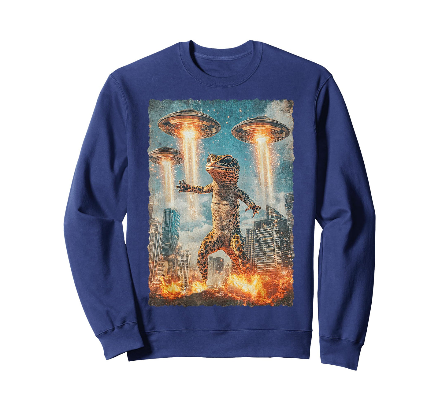 Japanese Anime Kaiju Monster Leopard Gecko Selfie Tokyo UFO T-Shirt