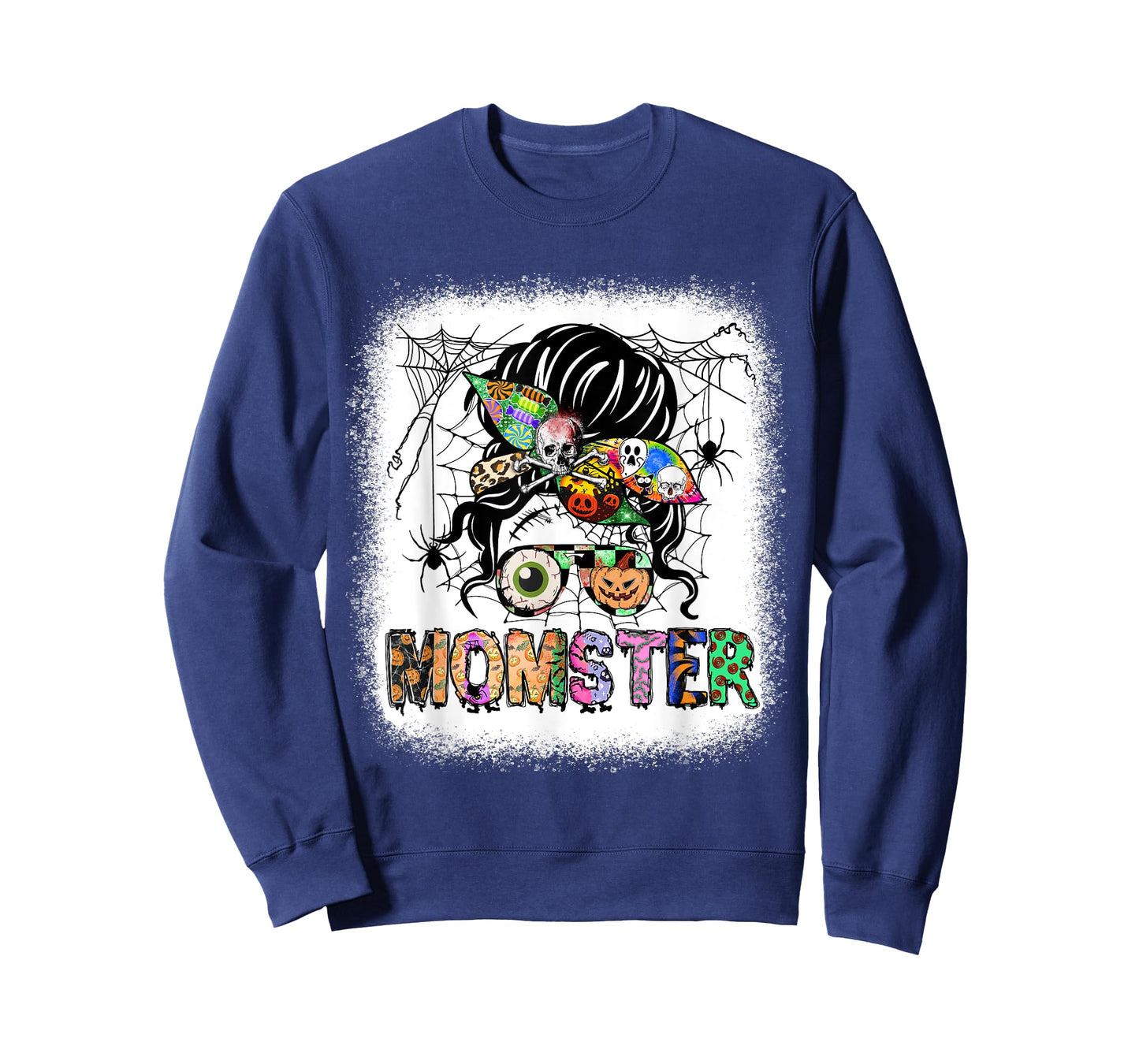 Momster Halloween Custume Messy Hair Bun Monster Momsterlife T-Shirt