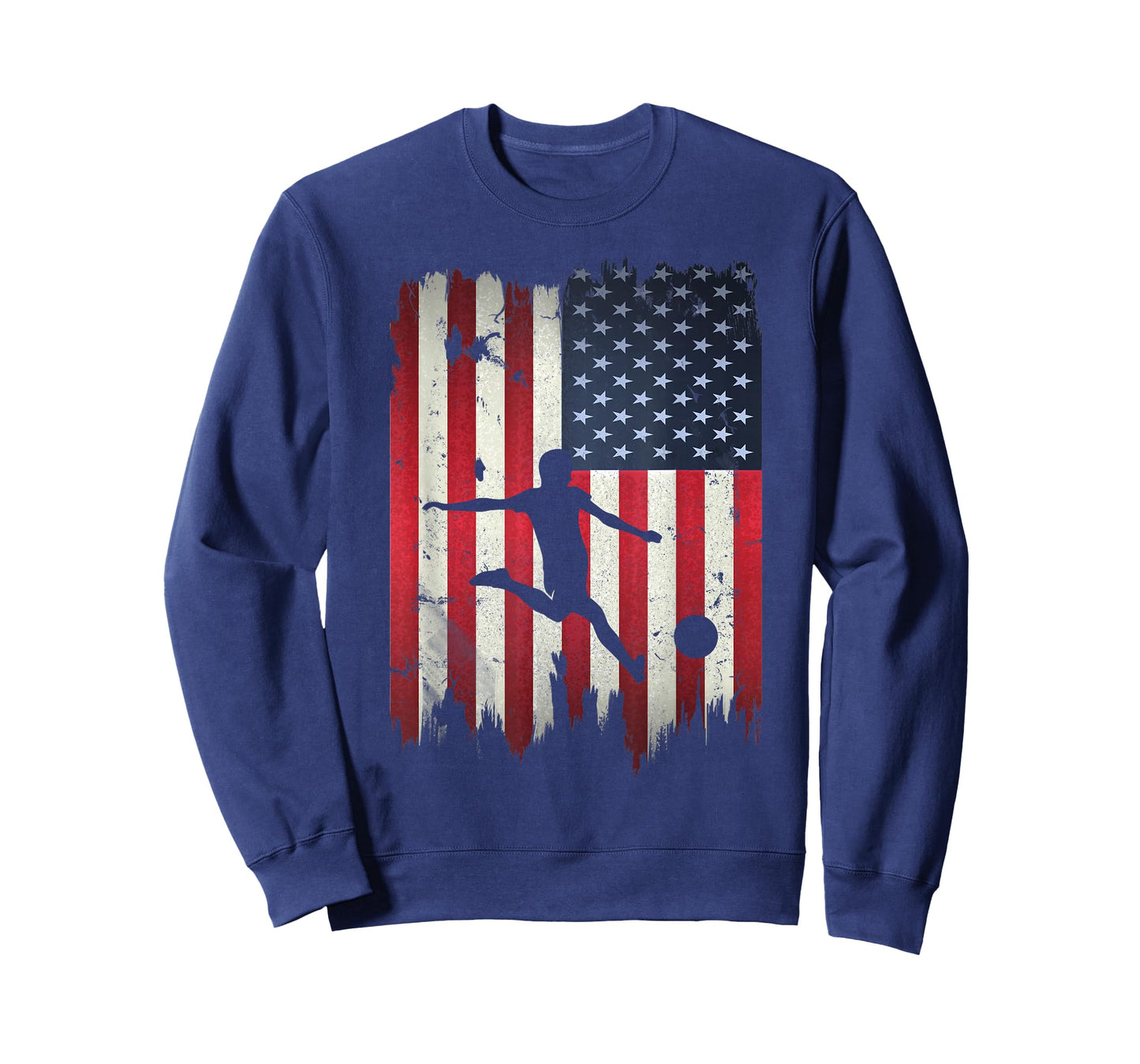 Soccer USA American Flag 4th of July Patriotic Sports T-Shirt