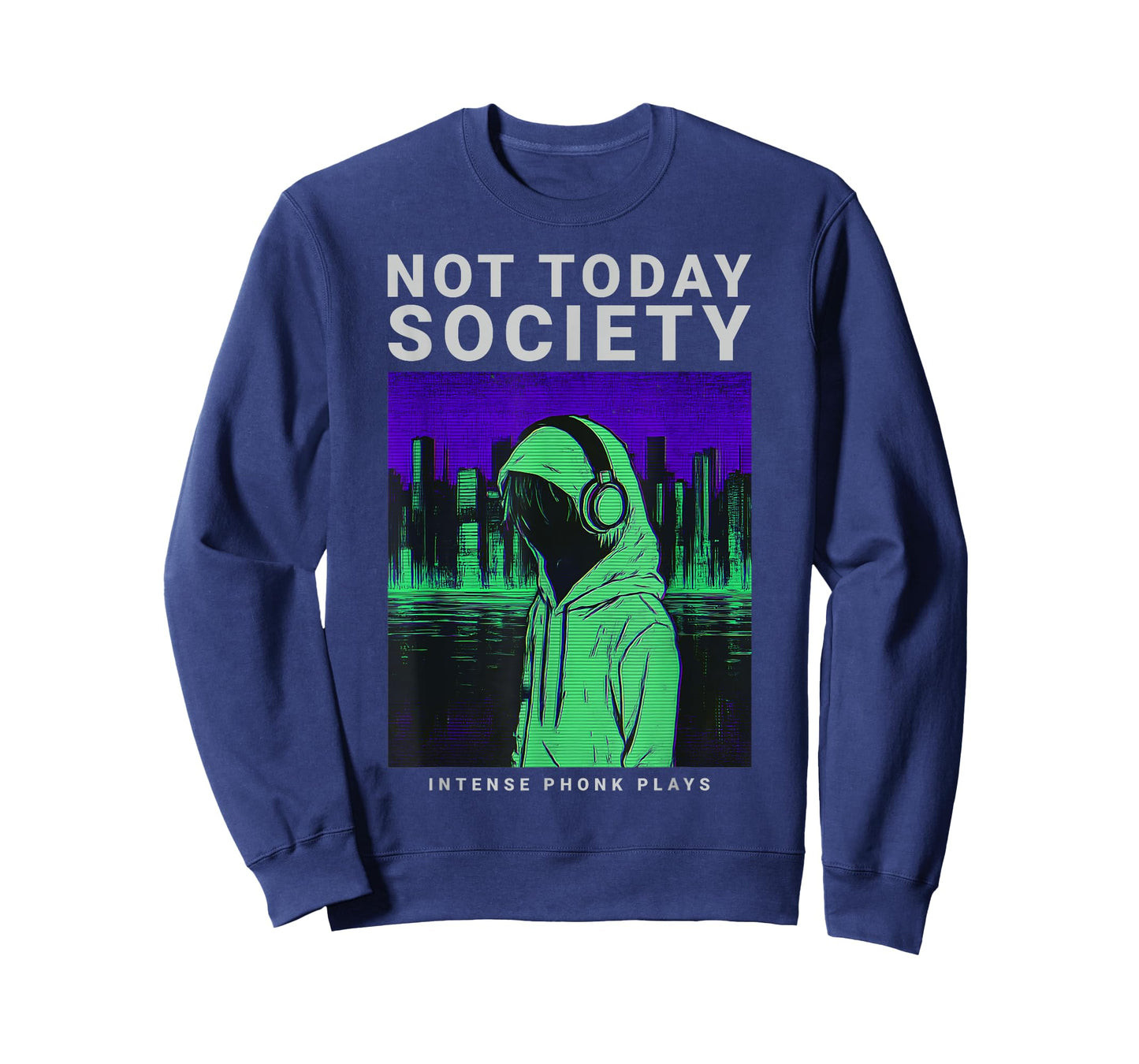 Urban NOT Today Society Phonk Retro City Moodwear Aesthetic T-Shirt