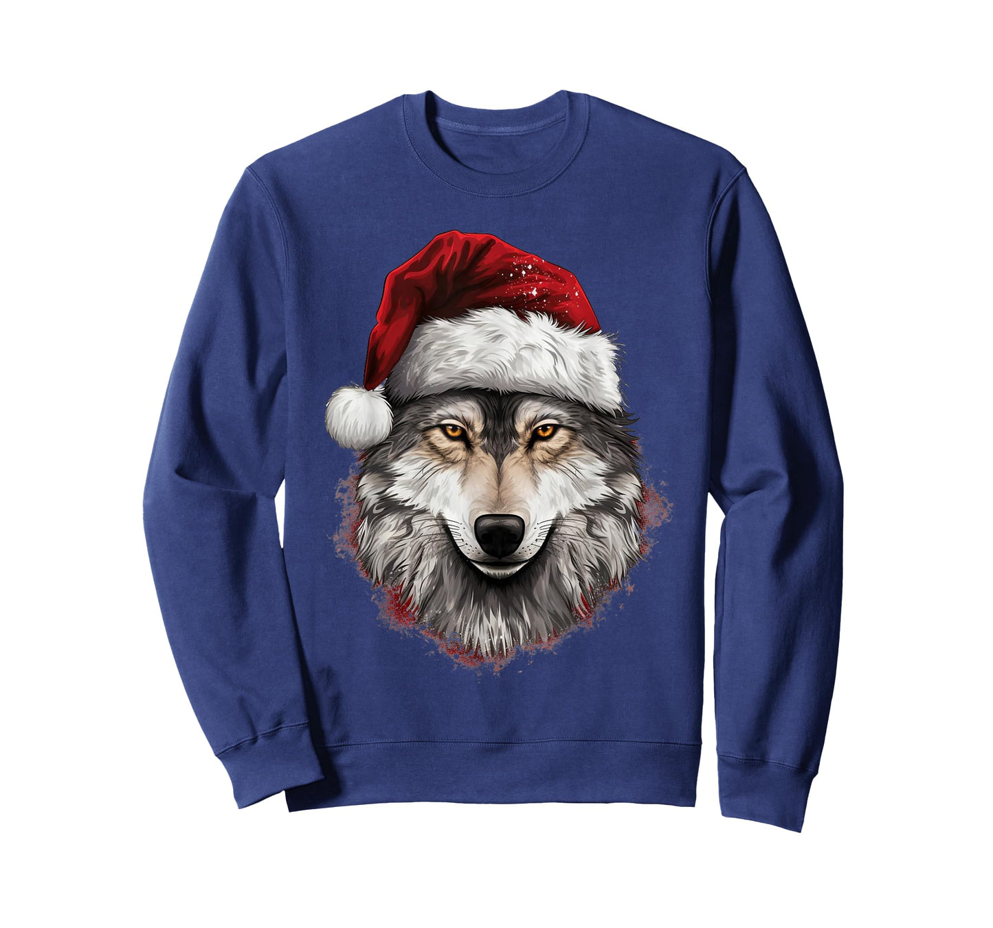 Wolf Christmas Funny Xmas Gift Animal Lovers Men Women Kids T-Shirt
