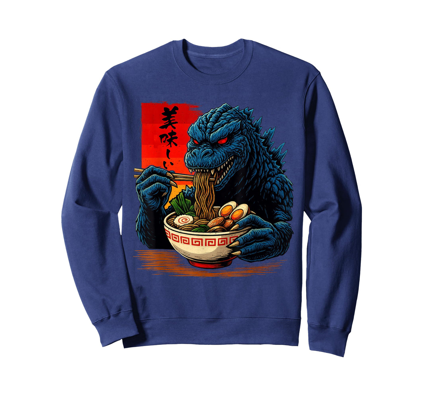Funny Kaiju Eating Ramen Japanese Monster Lover Birthday Boy T-Shirt