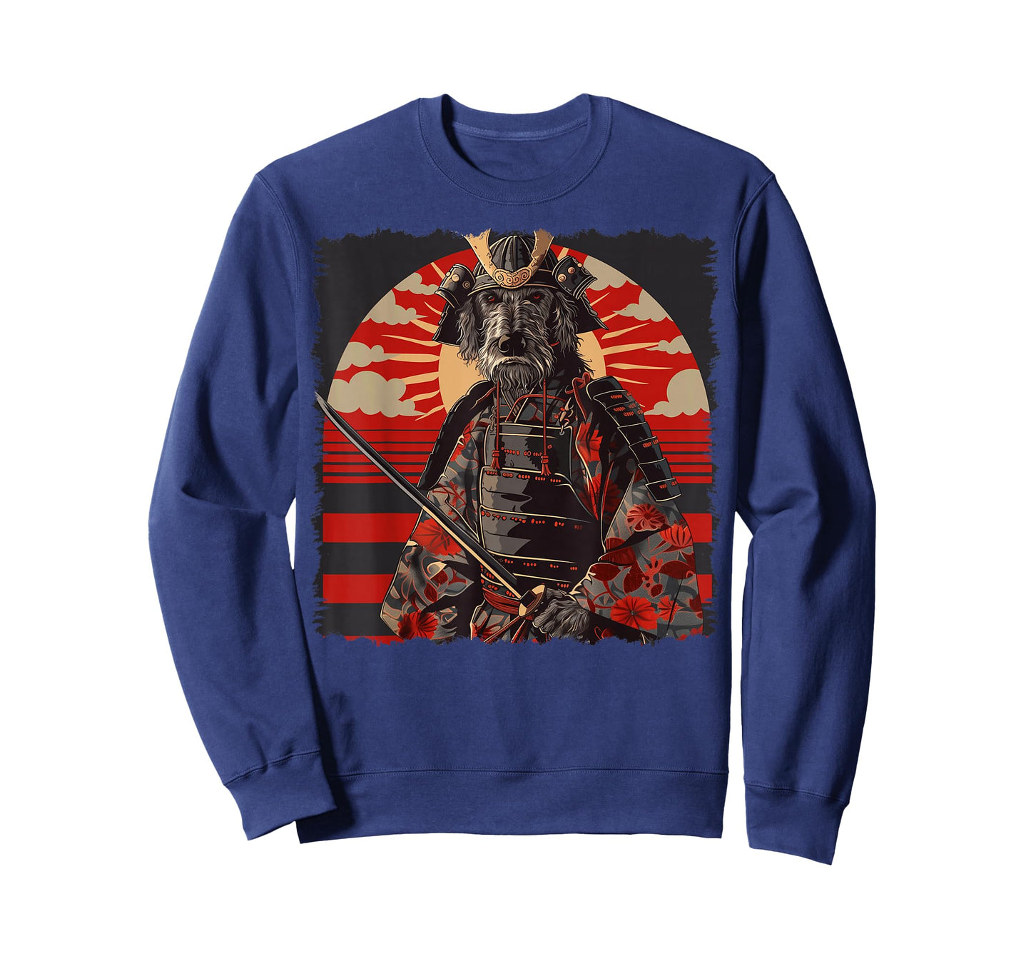 Irish Wolfhound Dog Japanese Art Samurai Ukiyo-e Vintage T-Shirt