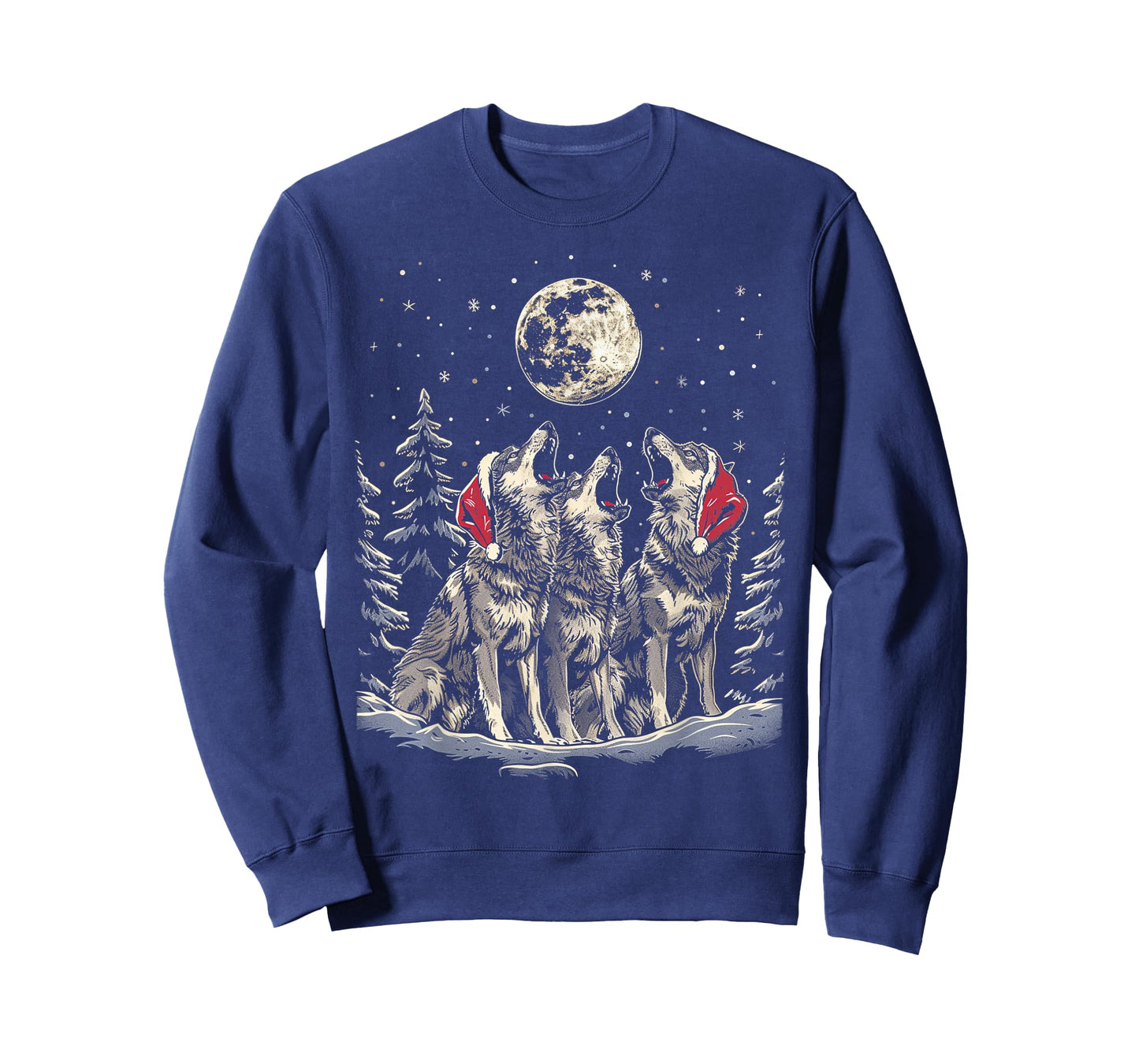 Wolf - Funny Merry Christmas Santa Matching Family Holiday T-Shirt