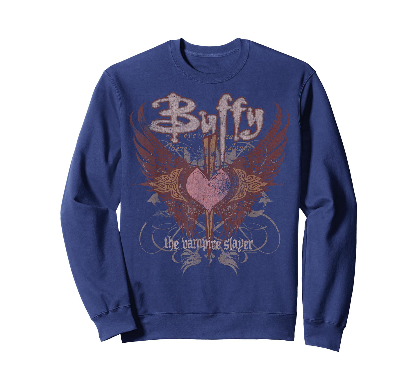 Buffy The Vampire Slayer Gothic Winged Heart Y2K TV Show T-Shirt