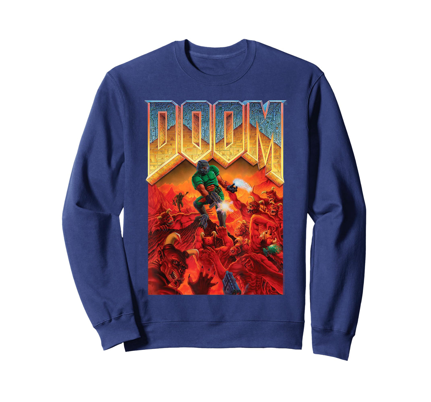 Doom 1993 Full Color Cover Art Retro Video Game T-Shirt