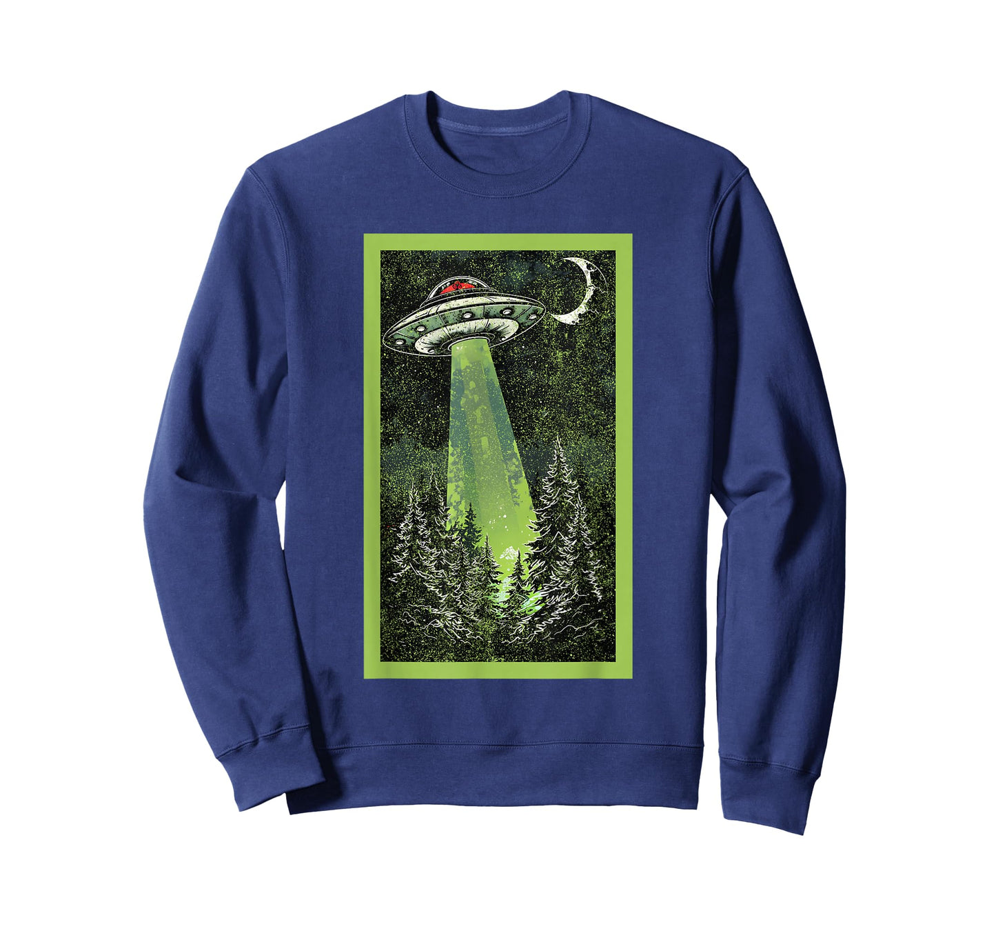 Vintage UFO Art Alien Abduction Graphic Flying Saucer Space T-Shirt