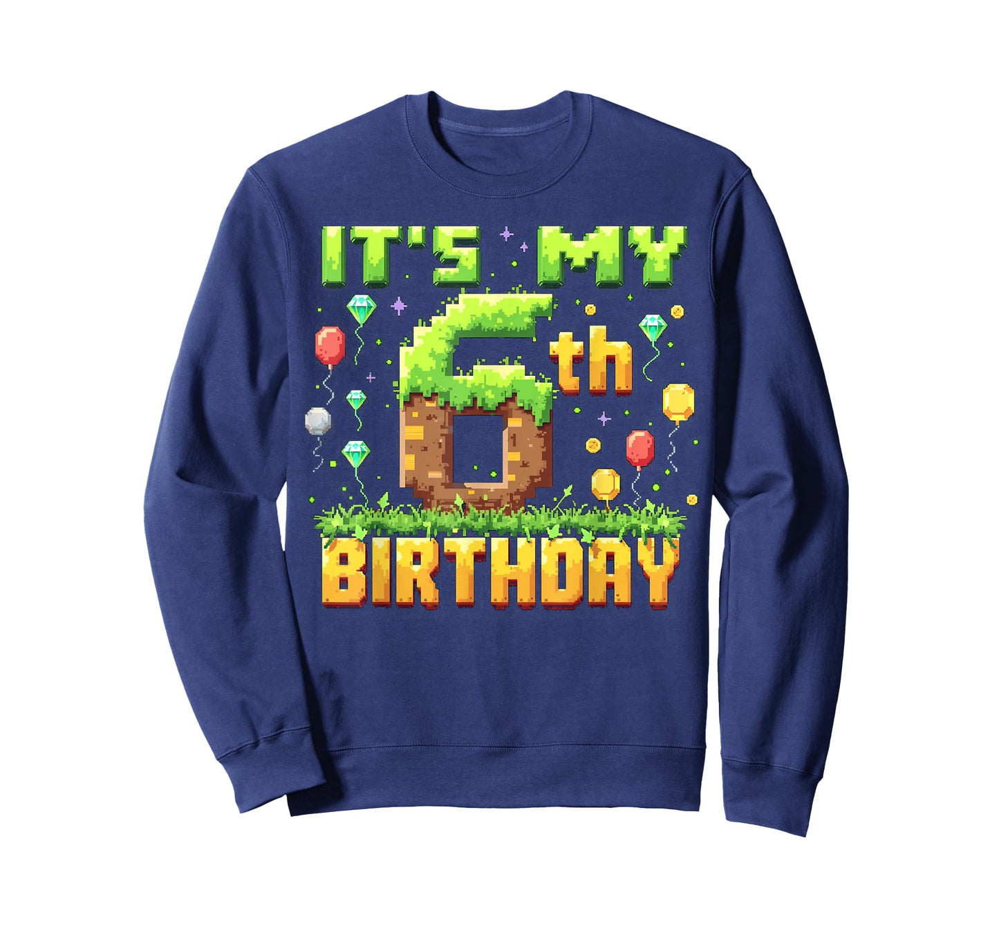 Birthday Boy Shirt It's My 6th Birthday Video Game Pixel T-Shirt