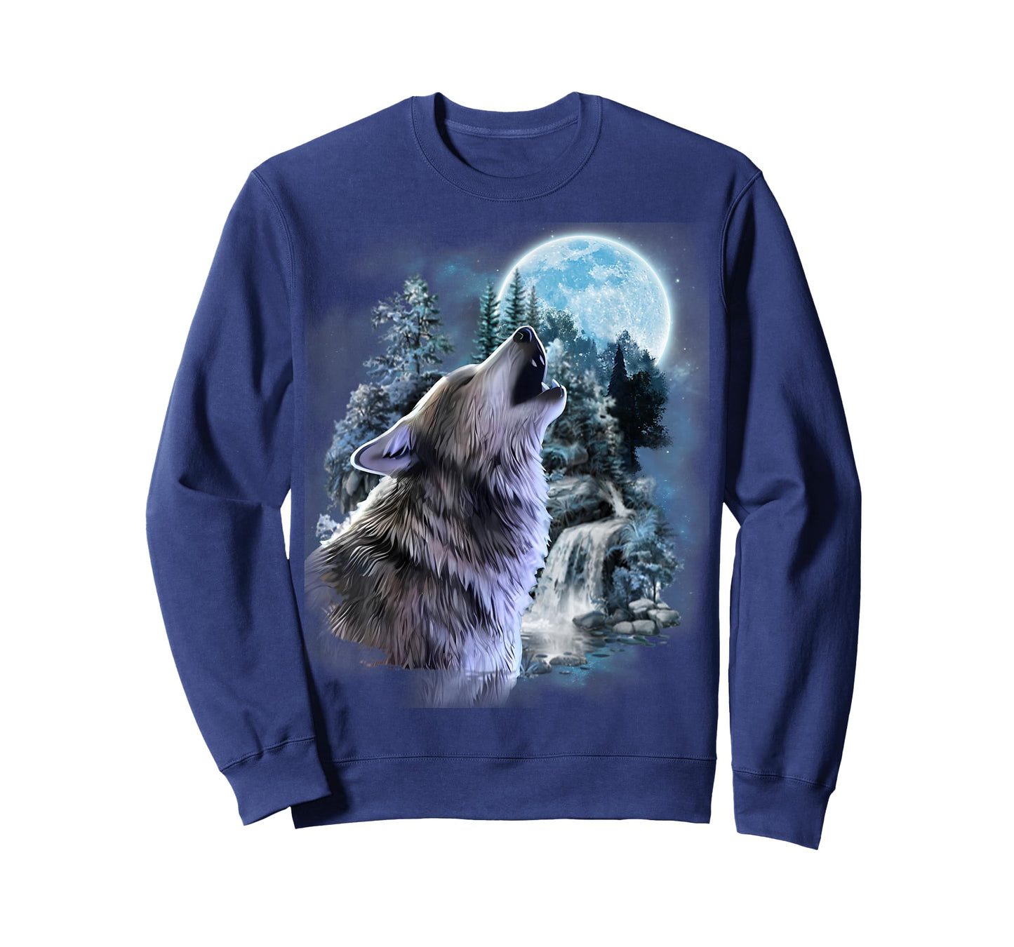 Wolf Howling Moon Forest Nature Wildlife Animal Lovers T-Shirt