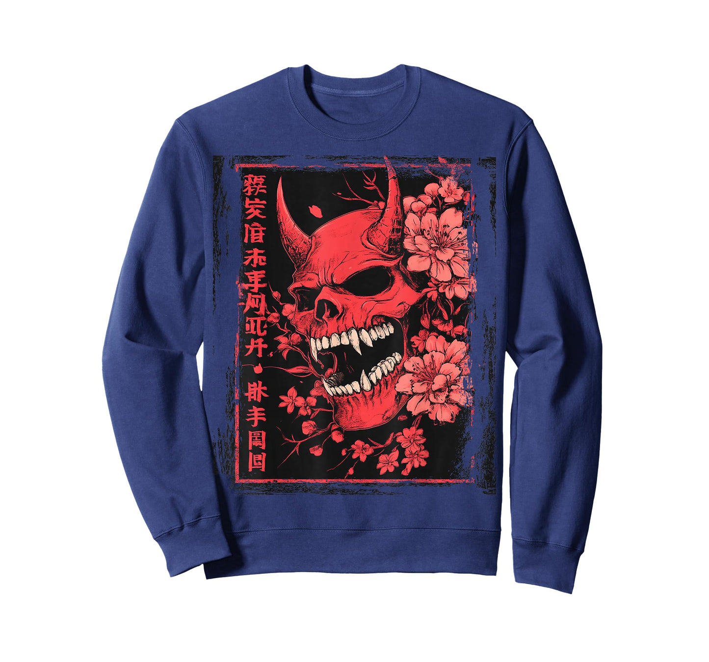 Demon Face Skull Japanese Art Devil Oni Harajuku Aesthetic T-Shirt