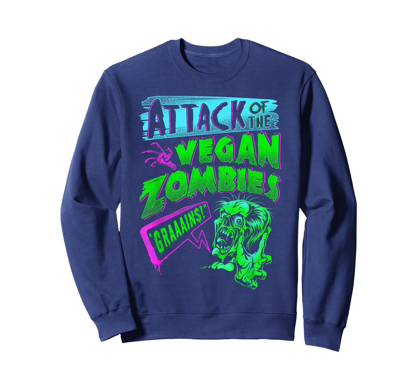 Attack of the Vegan Zombies Vegetarian Halloween T-Shirt