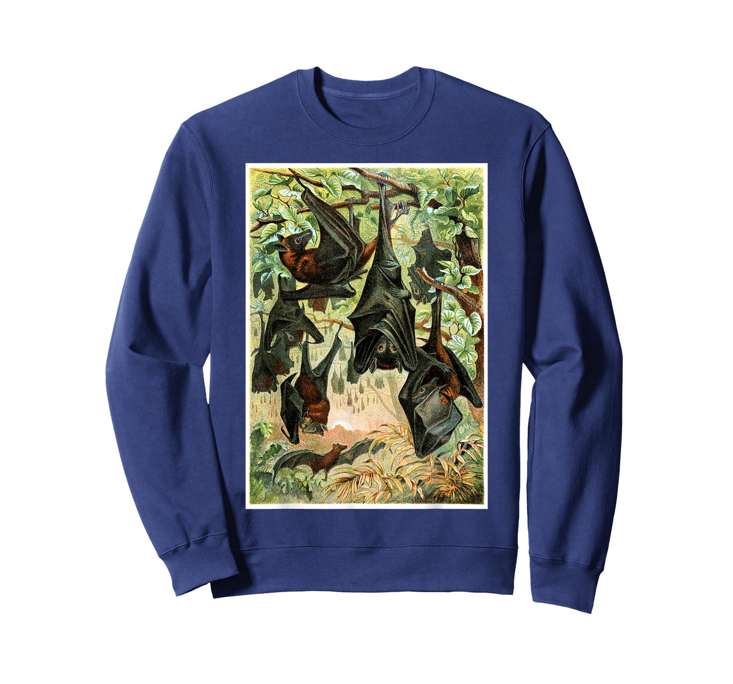 Flying Foxes Bats Hanging Bat Vintage Animal Illustration T-Shirt