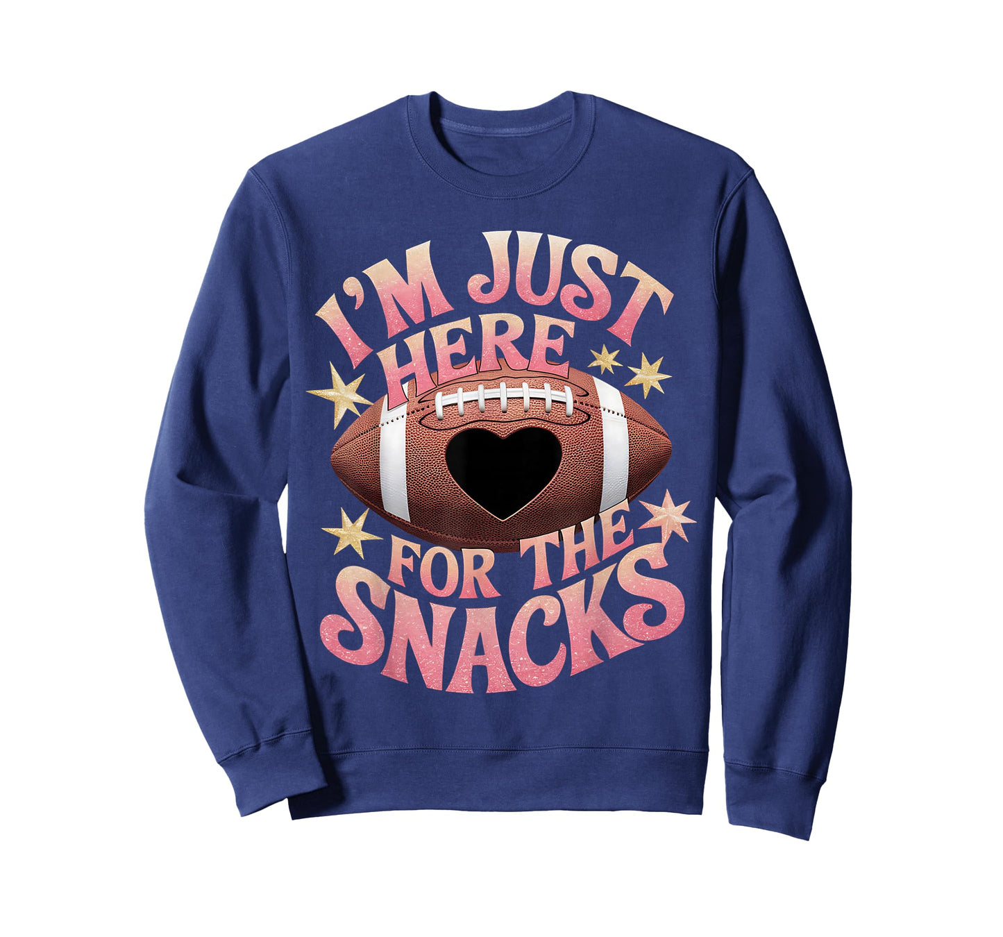 Funny Football Shirt Women I'm Just Here For The Snacks T-Shirt