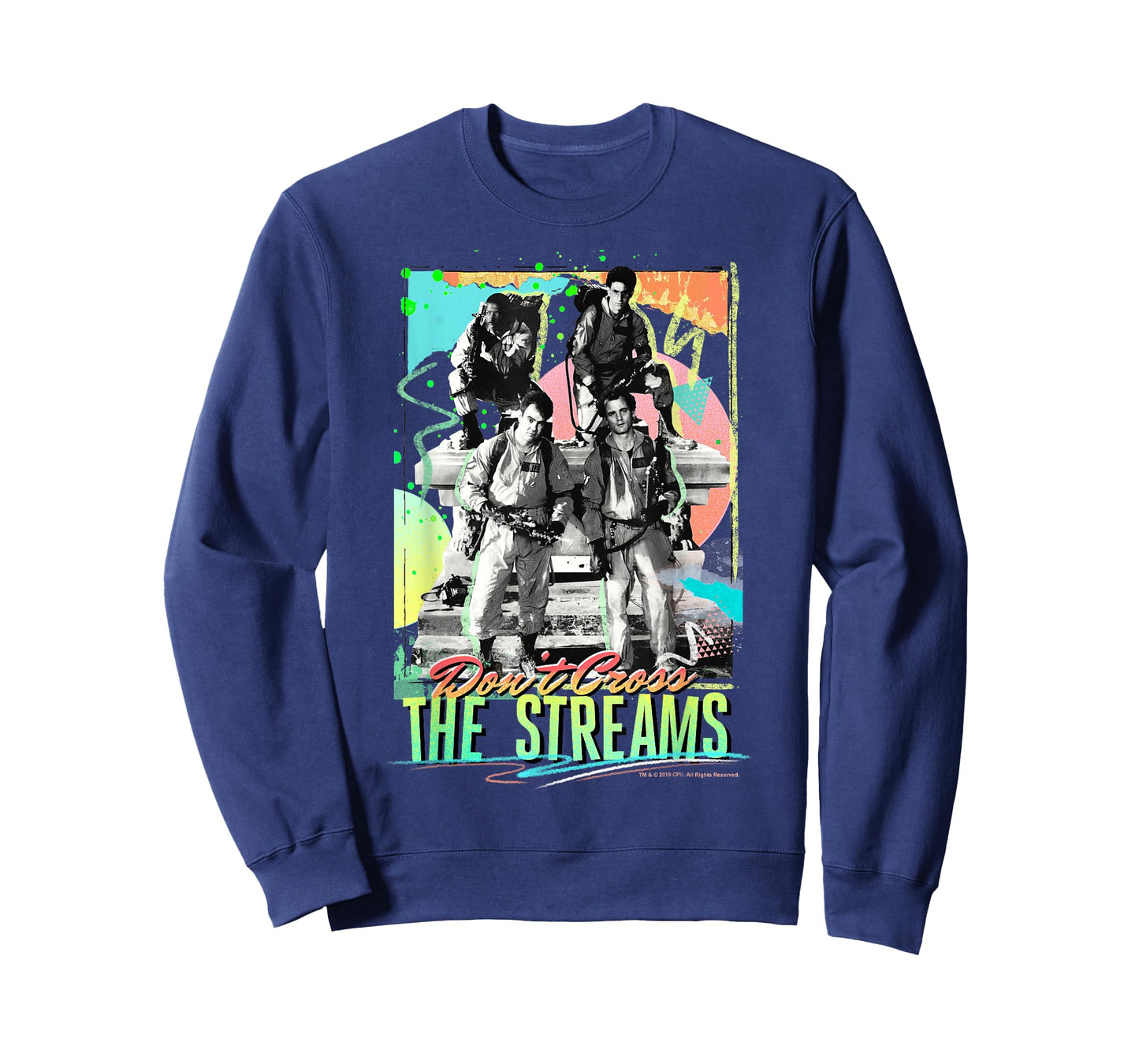Ghostbusters Don't Cross The Streams Retro Neon Poster T-Shirt