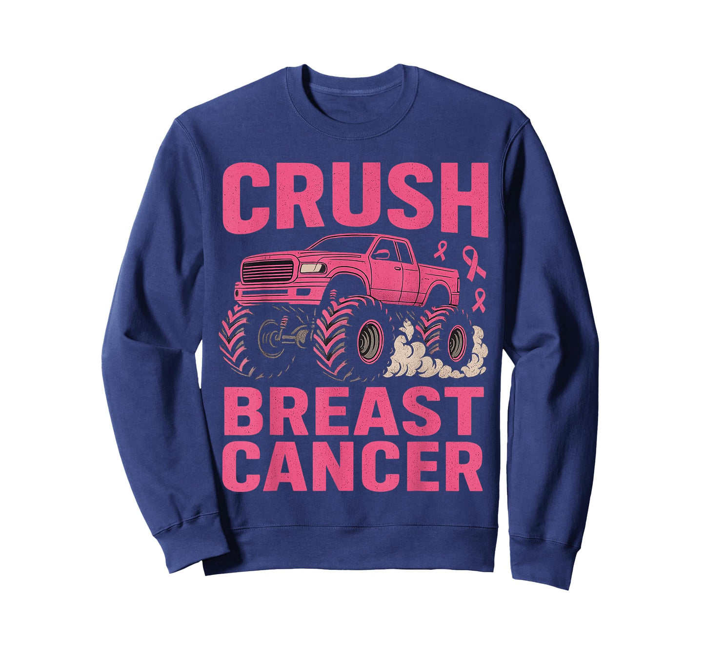 Crush Breast Cancer Awareness Monster Truck Toddler Boy Kid T-Shirt