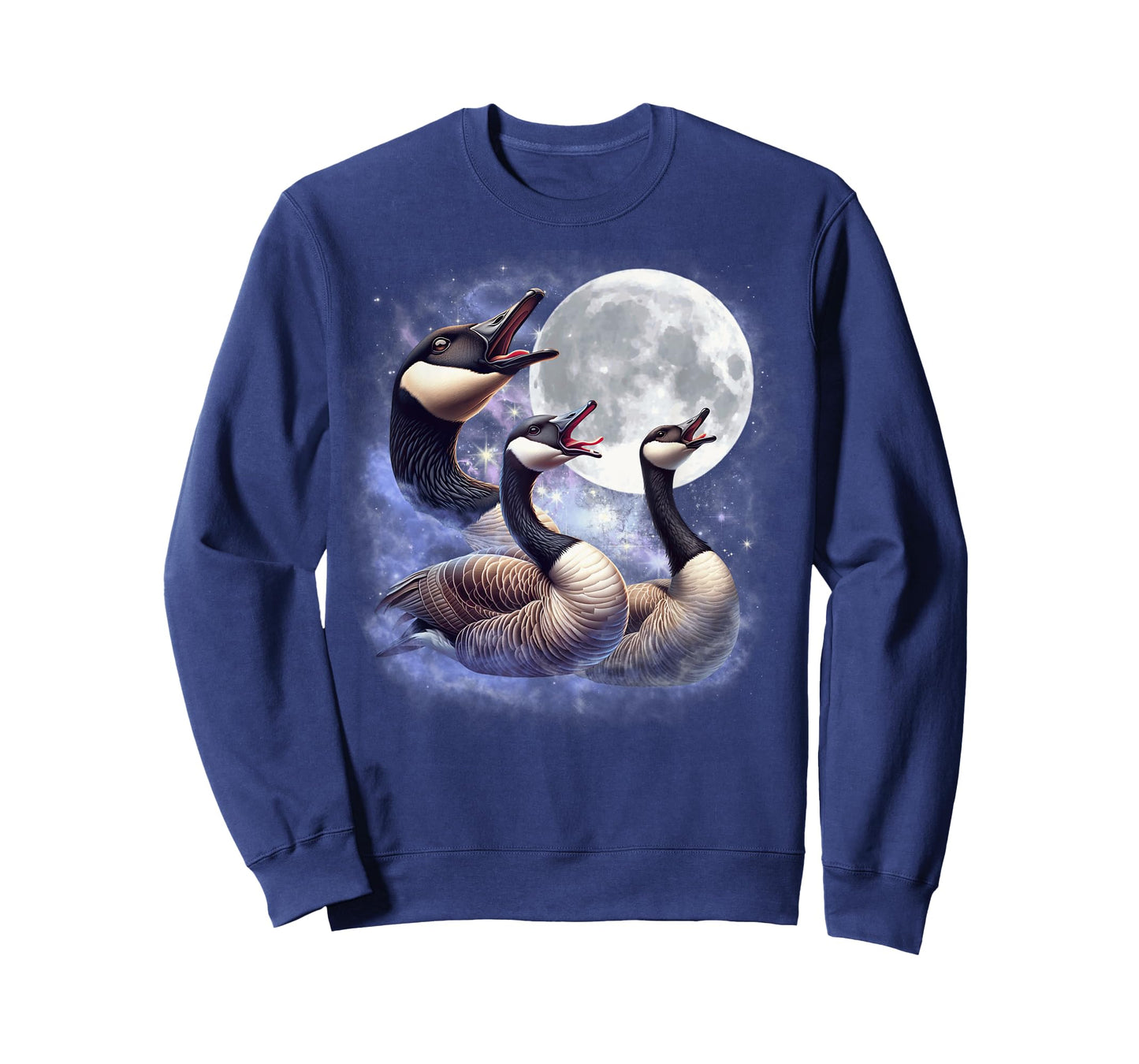 Three Geese Moon Funny Goose Howling Wolfs Moon Parody T-Shirt