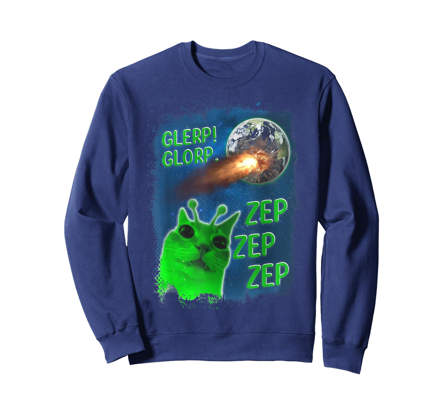 Glerp Glorp Funny Alien Cat Dank Meme Brainrot T-Shirt