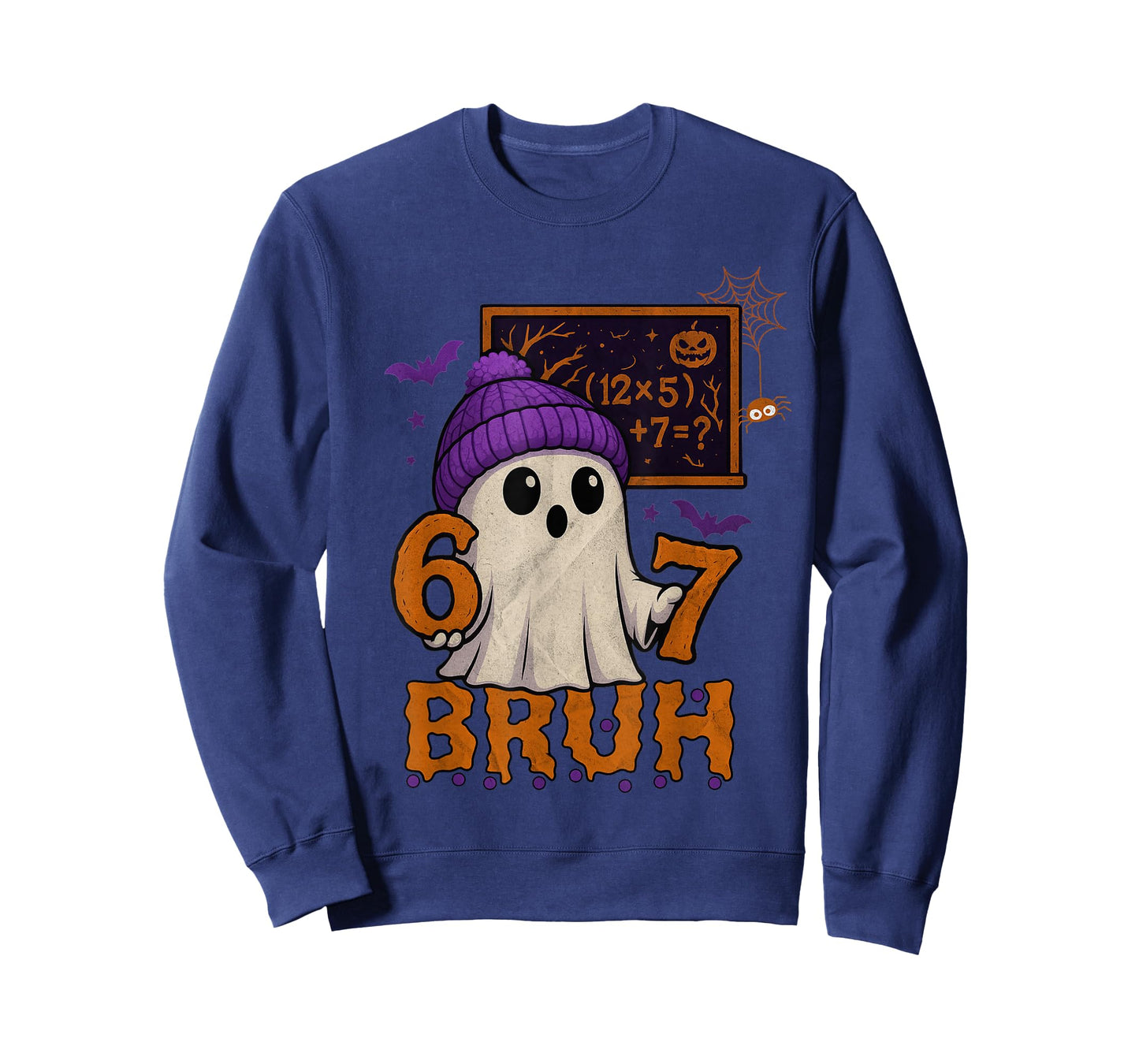 67 Teacher Halloween Ghost Six Seven Meme Math Equation Bruh T-Shirt