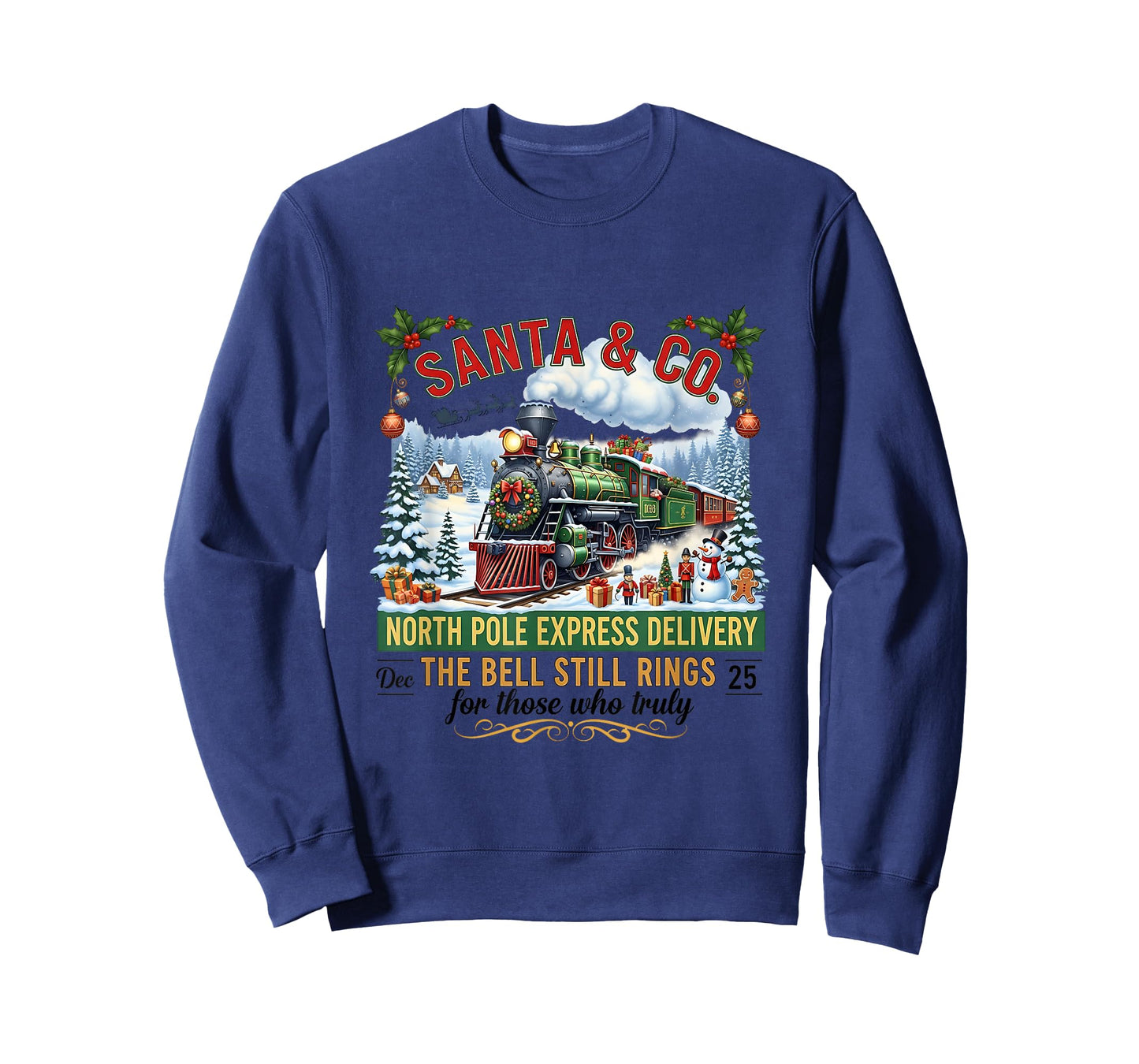All Aboard Christmas Town Believe Wonderland Express Train T-Shirt