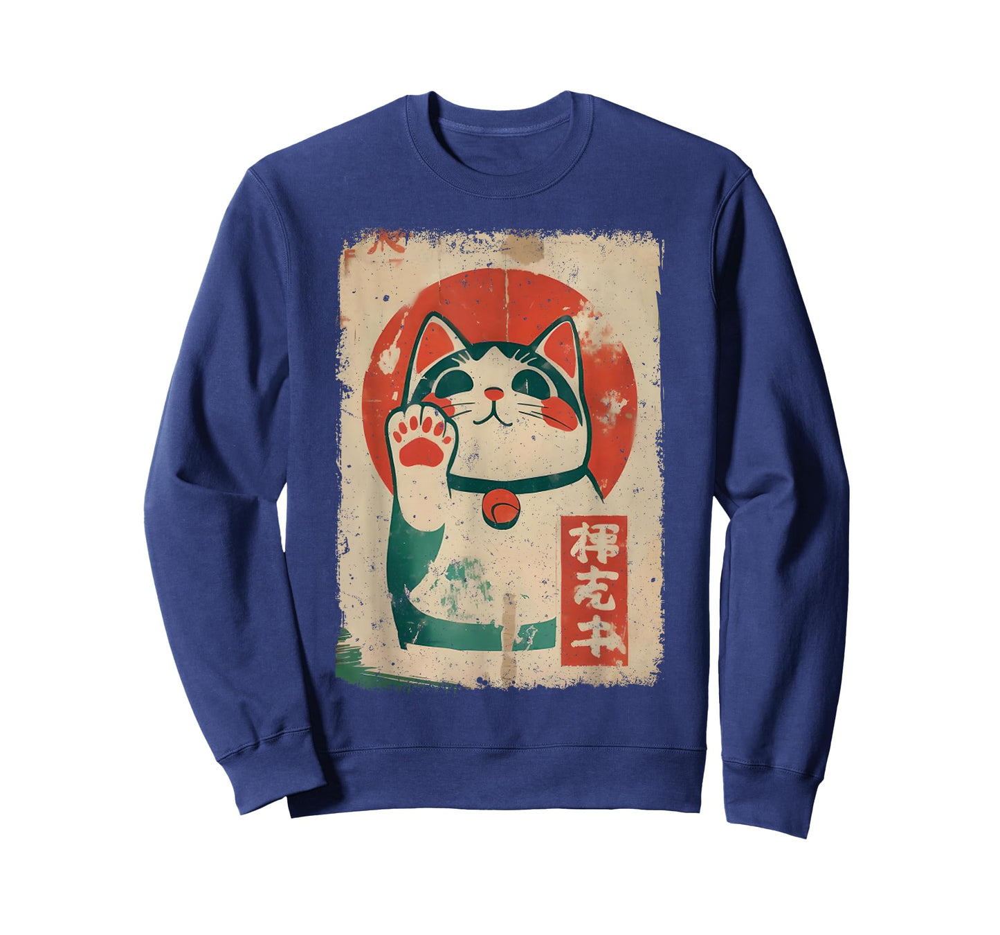 Maneki Cat Japanese Lucky Neko Graphic Tee Kawaii Cats Anime T-Shirt