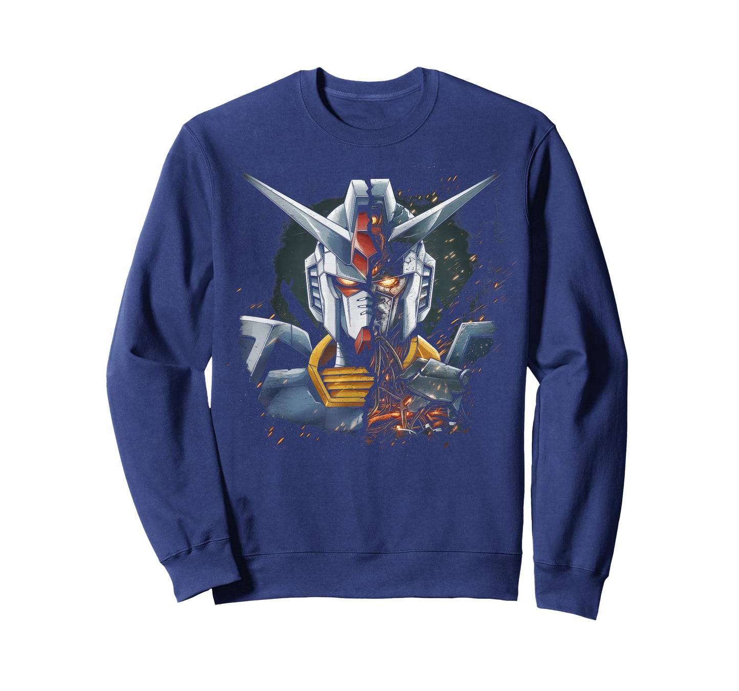 Mecha Tshirt Japanese Mecha Robot Head Anime Art Ukiyo-E T-Shirt