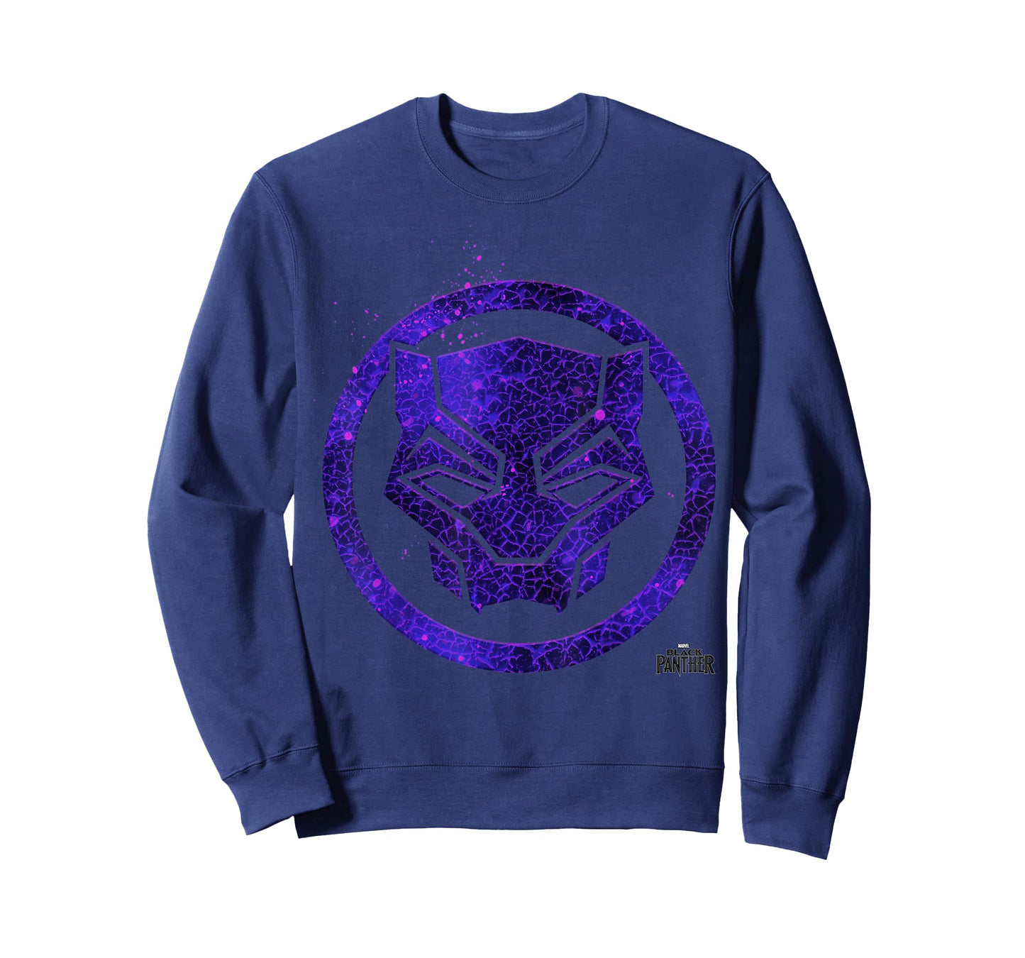Marvel Black Panther Movie Purple Splatter Icon T-Shirt