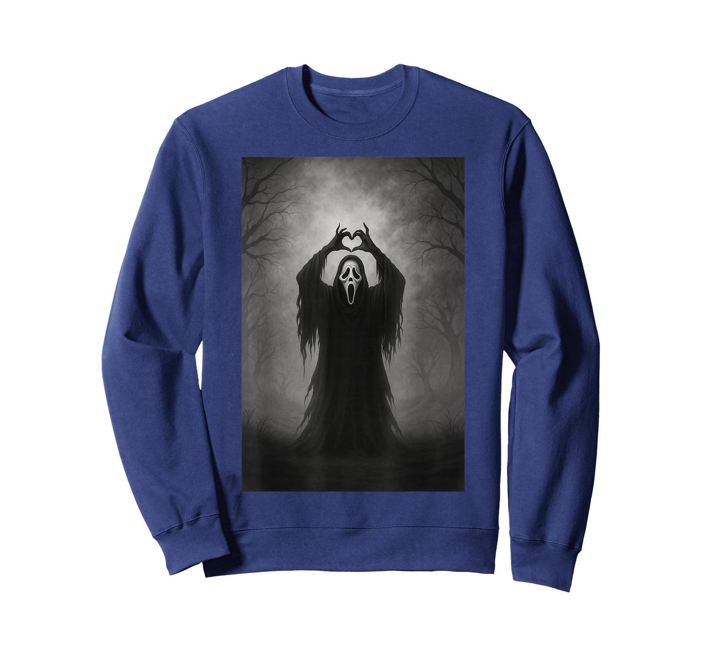 Retro Scary Ghost Love Hands Funny Horror Halloween Costume T-Shirt