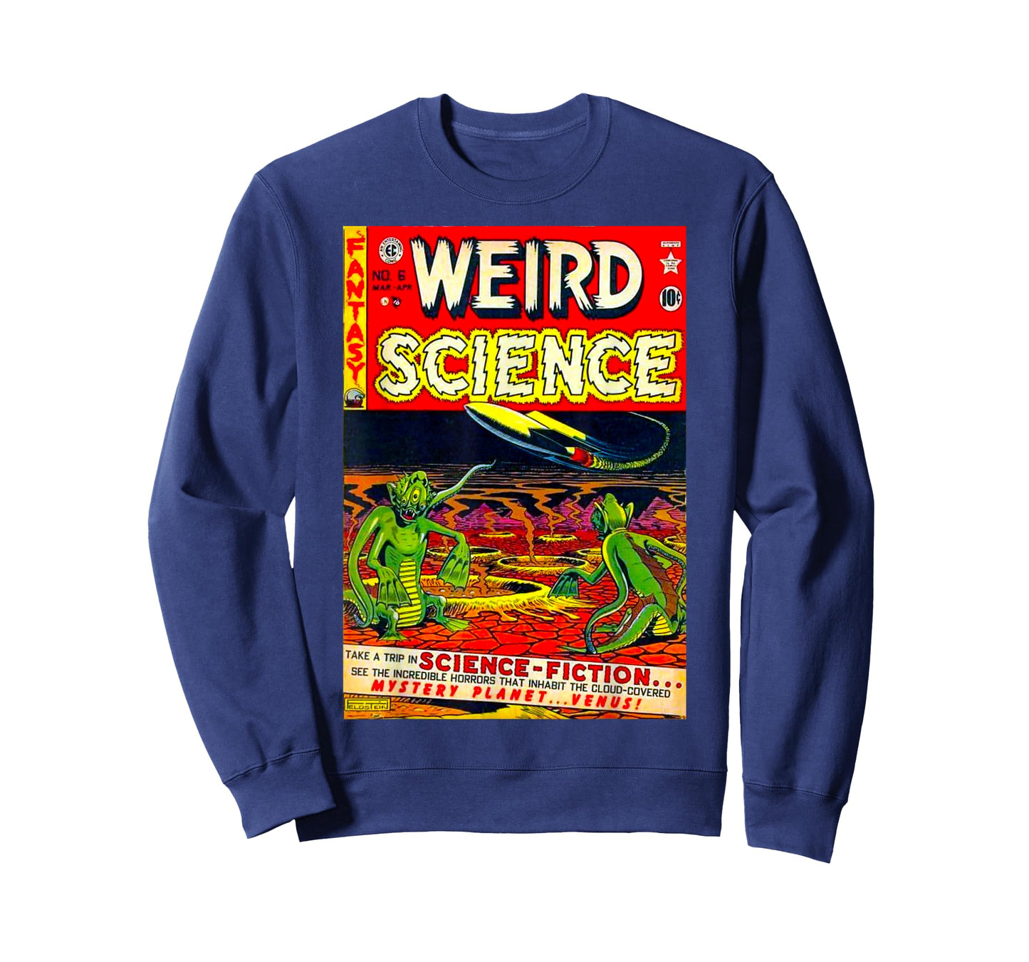 Funny Nerdy Weird Science Space Aliens Retro Comic Teacher Men Women Kids T-Shirt