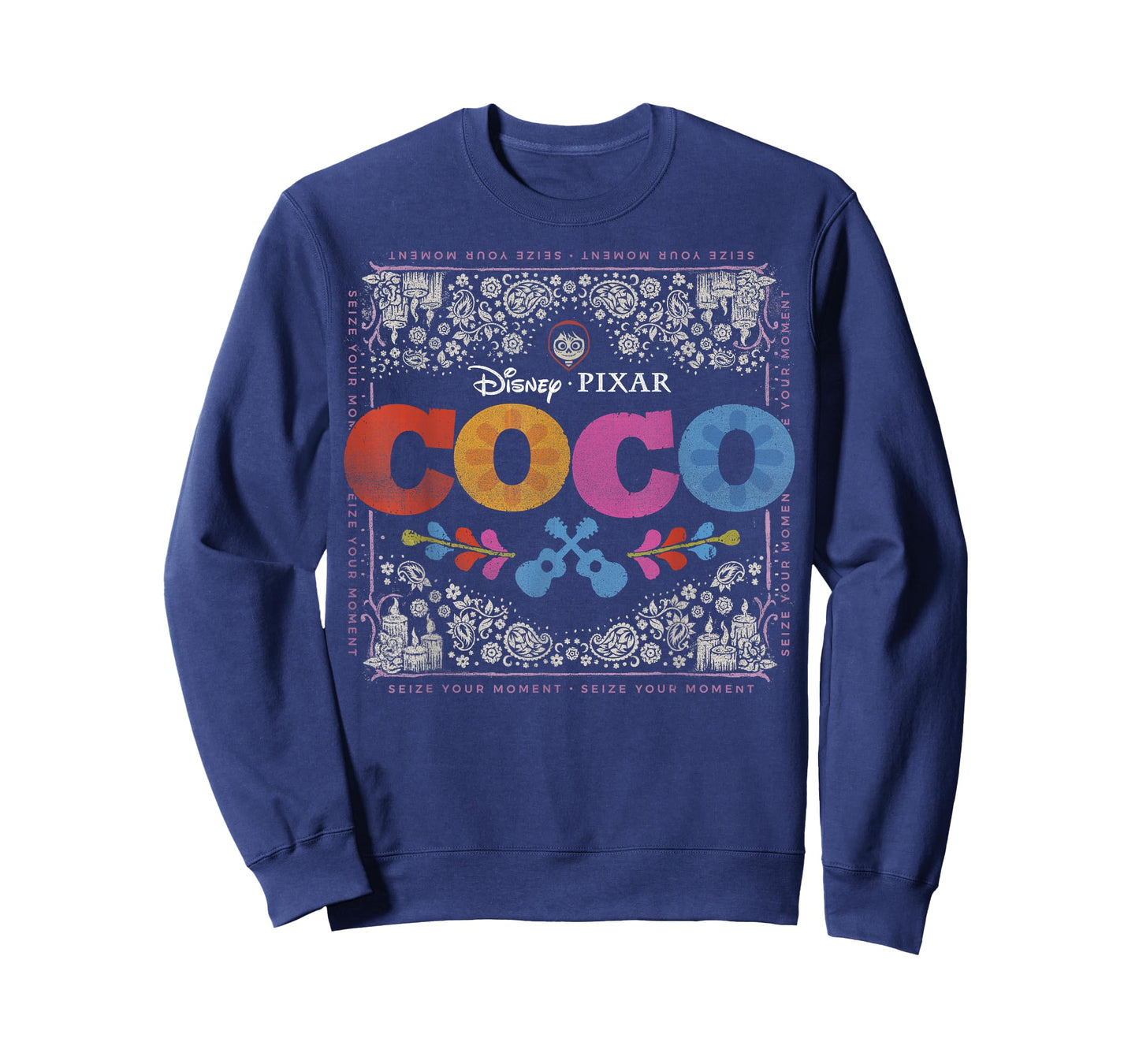 Disney Pixar Coco Colorful Square Floral Miguel T-Shirt T-Shirt