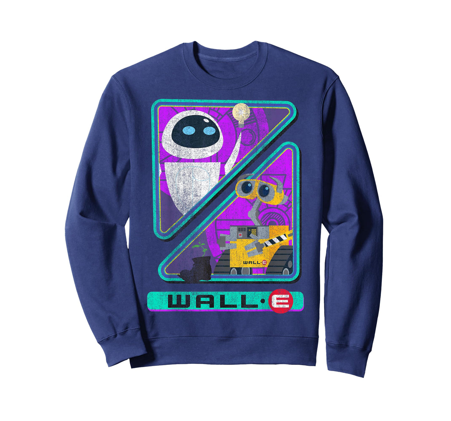 Disney Pixar Wall-E Retro Distressed Eve & Wall-E Split T-Shirt