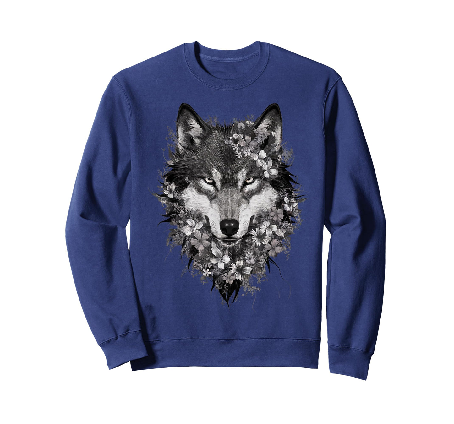 Floral Wolf Vintage Flowers Wolf Face for Wolves Lover T-Shirt