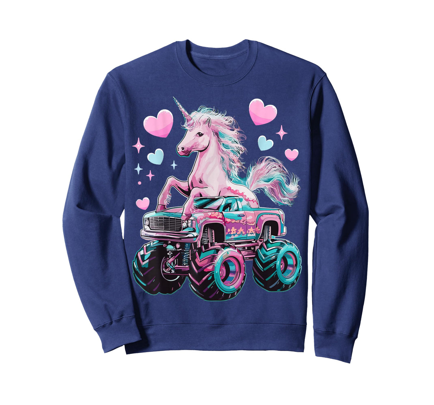 Monster Truck Unicorn Girl Birthday Party Monster Truck T-Shirt