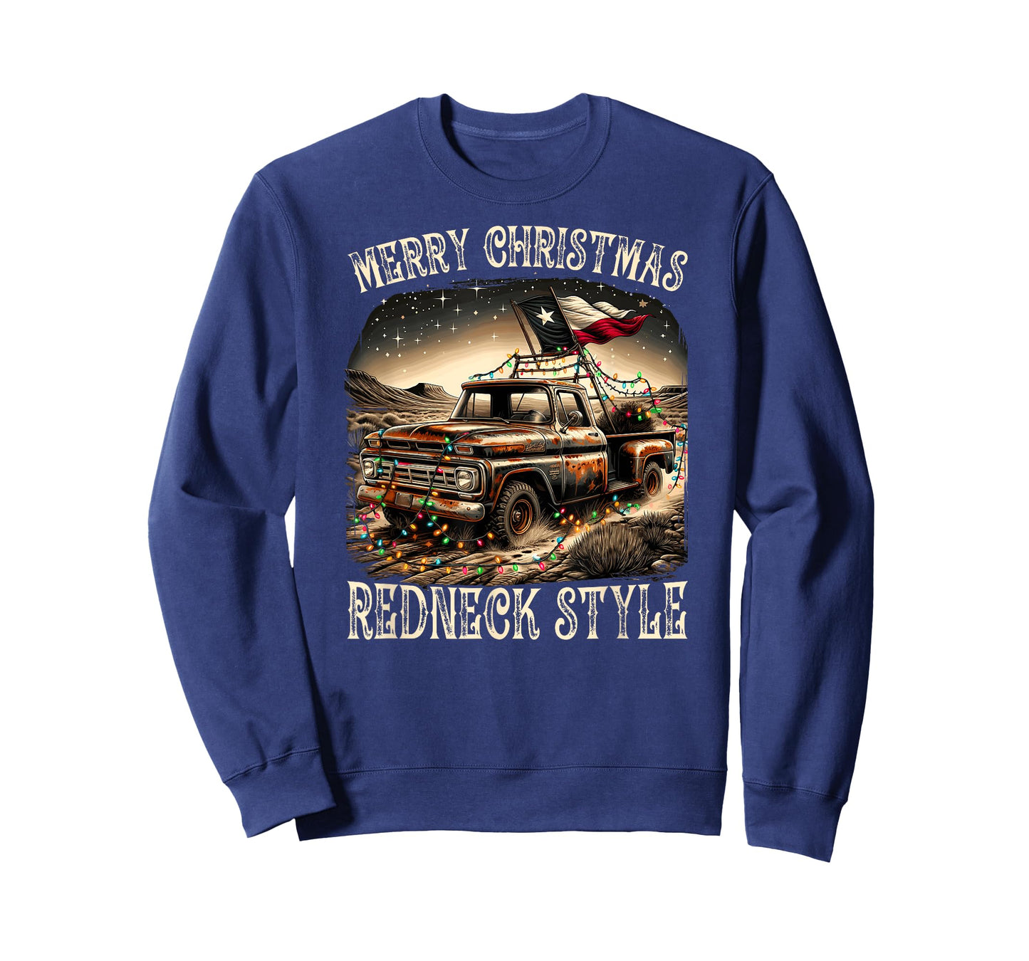 Merry Christmas Redneck Style - Pick up Truck T-Shirt